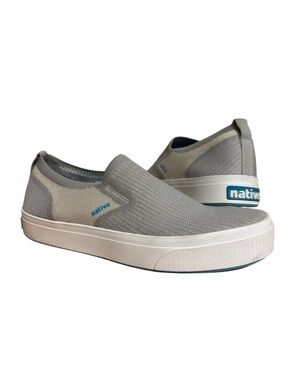 Native Sneakers Boat Shoes Grey Beige Slip On Comfort Walking Unisex EU 38